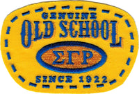 Sigma Gamma Rho Old School Scissor Cut Iron-On Patch [Gold]