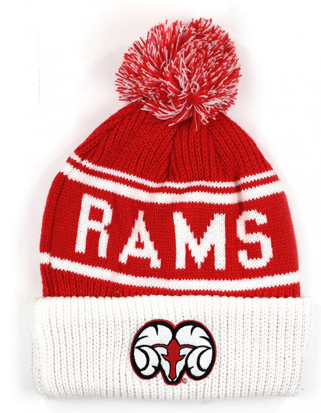 Big Boy Winston-Salem State Rams S247 Beanie With Ball [Red]