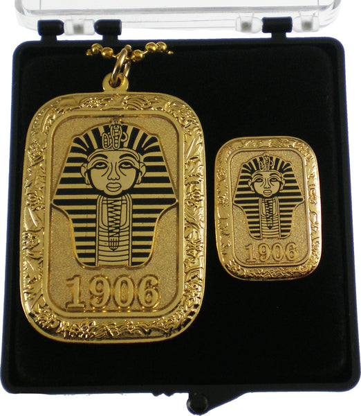 Alpha Phi Alpha Gold Slab Dog Tag & Lapel Pin Set [Gold]