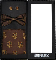 Big Boy Iota Phi Theta Divine 9 S2 Pretied Bowtie Set [Brown]