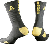 Alpha Phi Alpha Greekfeet Mens Athletic Dri-Fit Crew Socks [Black]