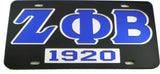 Zeta Phi Beta 1920 Mirror Insert Tag License Plate [Black]