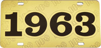 Iota Phi Theta 1963 Founder Satin Background Tag License Plate [Gold]