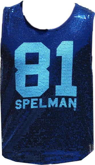 Big Boy Spelman College Ladies Sequins Tank Top [Navy Blue]