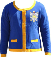 Big Boy Sigma Gamma Rho Divine 9 Heavy Weight Ladies Cardigan [Royal Blue]