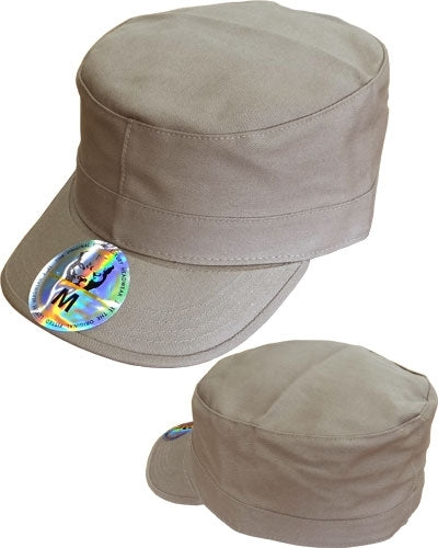 Castro Military Fitted Mens Cadet Cap [Khaki]