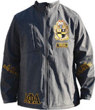 Big Boy Alpha Phi Alpha Divine 9 S4 Mens Windbreaker Jacket [Charcoal Grey]