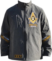 Big Boy Prince Hall Mason Divine S4 Mens Windbreaker Jacket [Charcoal Grey]