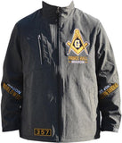 Big Boy Prince Hall Mason Divine S4 Mens Windbreaker Jacket [Charcoal Grey]