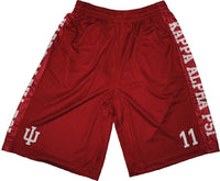 Big Boy Kappa Alpha Psi Divine 9 S2 Mens Basketball Shorts [Crimson Red]