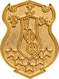 Iota Phi Theta Polished Sandblasted Shield Lapel Pin [Gold]