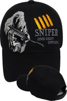 Sniper One Shot One Kill Mens Cap [Black]