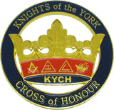 Knights of the York Cross of Honour Cut Out Heavy Weight Car Emblem [Navy Blue]