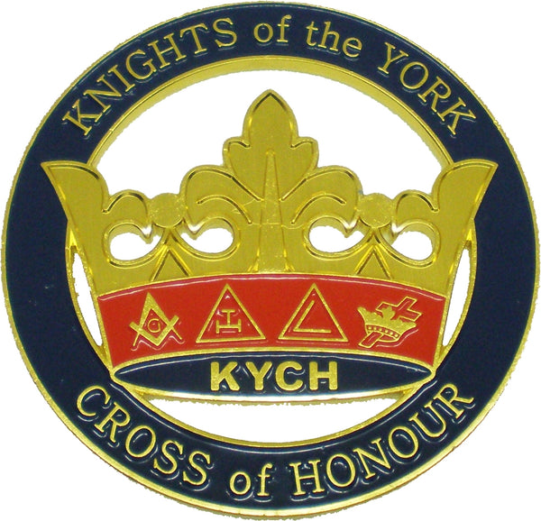 Knights of the York Cross of Honour Cut Out Heavy Weight Car Emblem [Navy Blue]