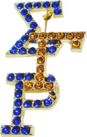 Sigma Gamma Rho Crystal Overlap Letters Pin [Gold]