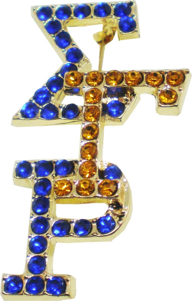 Sigma Gamma Rho Crystal Overlap Letters Pin [Gold]