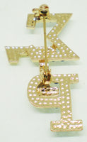 Sigma Gamma Rho Crystal Overlap Letters Pin [Gold]