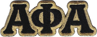 Alpha Phi Alpha Small Letter Iron-On Patch Set [Black]