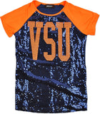 Big Boy Virginia State Trojans Ladies Sequins Tee [Navy Blue]