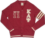 Big Boy Kappa Alpha Psi Divine 9 S2 Mens Cardigan [Crimson Red]