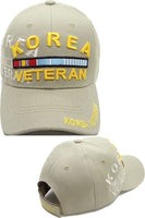 Korea War Veteran Ribbon Shadow Mens Cap [Baseball Cap - Beige]