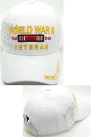 World War II 1941-1945 Ribbons Shadow Mens Cap [Baseball Cap - White]