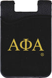 Alpha Phi Alpha Silicone Cell Phone Wallet [Black]