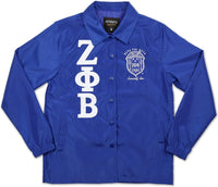 Big Boy Zeta Phi Beta Divine 9 Waterproof Ladies Coach/Line Jacket [Royal Blue]