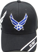 Air Force Wings Shadow Mens Cap [Baseball Cap - Black]