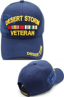 Desert Storm Veteran Ribbons Shadow Mens Cap [Baseball Cap - Navy Blue]