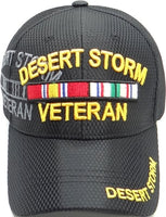 Desert Storm Veteran Shadow Jersey Mesh Mens Cap [Baseball Cap - Black]