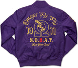 Big Boy Omega Psi Phi Divine 9 S2 Bomber Flight Mens Jacket [Purple]