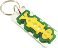 Chi Eta Phi Acrylic Vertical Outline Mirror Key Chain [Silver]