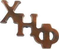 Chi Eta Phi Big Letter Wood Pin [Brown]