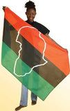 African American Africa Map Outline Flag [Red/Black/Green]