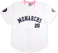 Big Boy Kansas City Monarchs NLBM Ladies Baseball Jersey [White/Pink]