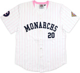 Big Boy Kansas City Monarchs NLBM Ladies Baseball Jersey [White/Pink]