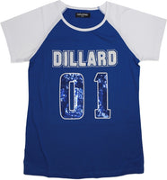 Big Boy Dillard Bleu Devils Ladies Sequins Patch Tee [Royal Blue]