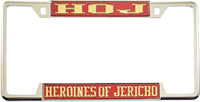 Heroines of Jericho Classic License Plate Frame [Decal Visible Frame - Red/Gold]