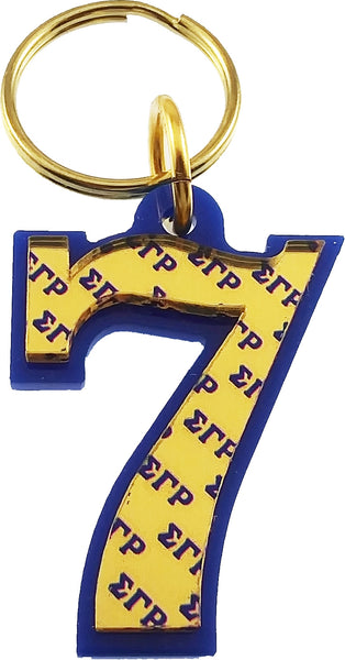 Sigma Gamma Rho Line #7 Key Chain [Blue]