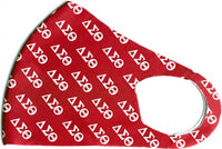 Big Boy Delta Sigma Theta Divine 9 S2 Summer Poly Fashion Face Mask [Red]