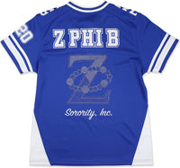 Big Boy Zeta Phi Beta Divine 9 Rhinestud S13 Ladies Football Jersey [Royal Blue]