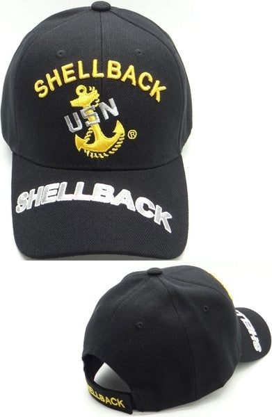 US Navy Shellback Shadow Mens Cap [Baseball Cap - Black]