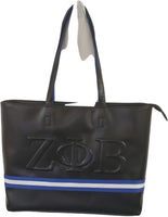 Buffalo Dallas Zeta Phi Beta Embossed Tote Bag [Black]