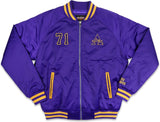 Big Boy Alcorn State Braves S5 Light Weight Mens Baseball Jacket [Purple]