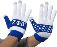 Zeta Phi Beta Knit Texting Gloves [White]