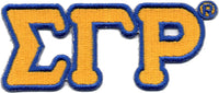 Sigma Gamma Rho Connected Greek Letter Patch [Gold]