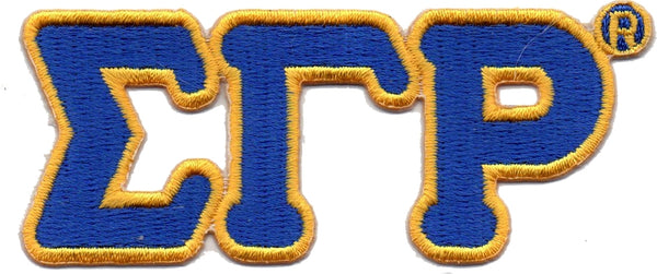 Sigma Gamma Rho Connected Greek Letter Patch [Blue]