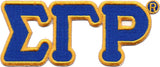 Sigma Gamma Rho Connected Greek Letter Patch [Blue]