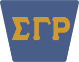 Sigma Gamma Rho Greek Letter Trailer Hitch Cover [Blue/Gold]